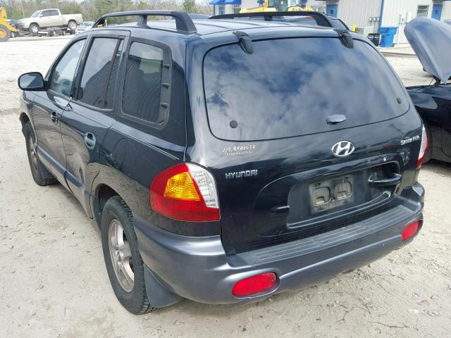 KM8SB12B94U668137 - 2004 HYUNDAI SANTA FE G BLACK photo 3