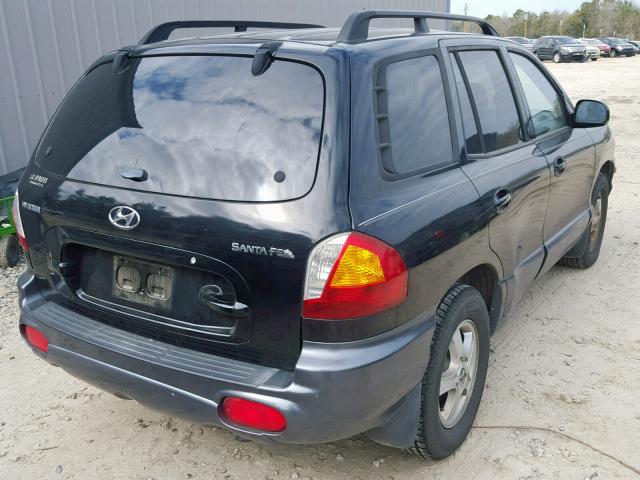 KM8SB12B94U668137 - 2004 HYUNDAI SANTA FE G BLACK photo 4