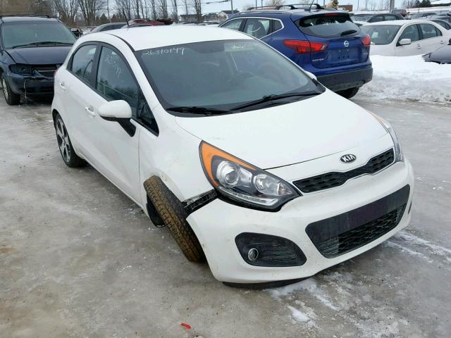 KNADN5A36E6951278 - 2014 KIA RIO EX WHITE photo 1