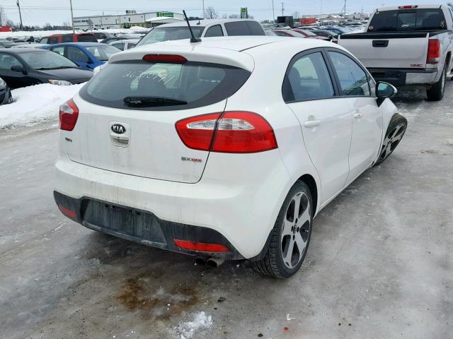 KNADN5A36E6951278 - 2014 KIA RIO EX WHITE photo 4