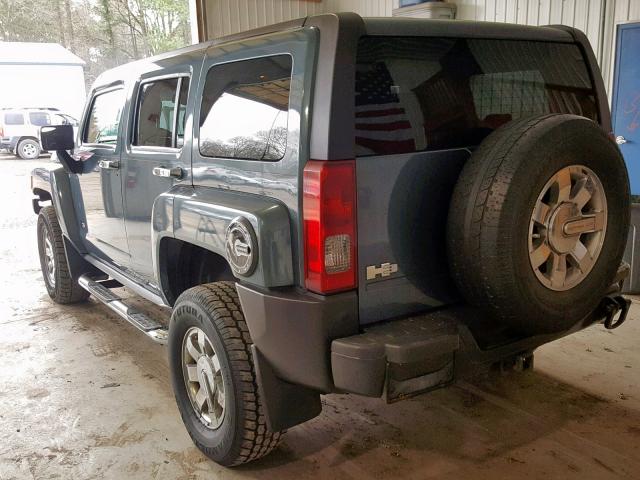 5GTDN13E778159845 - 2007 HUMMER H3 BLUE photo 3