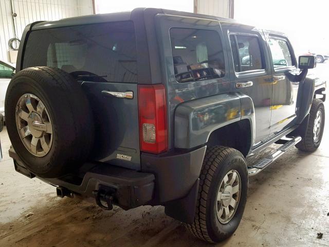 5GTDN13E778159845 - 2007 HUMMER H3 BLUE photo 4