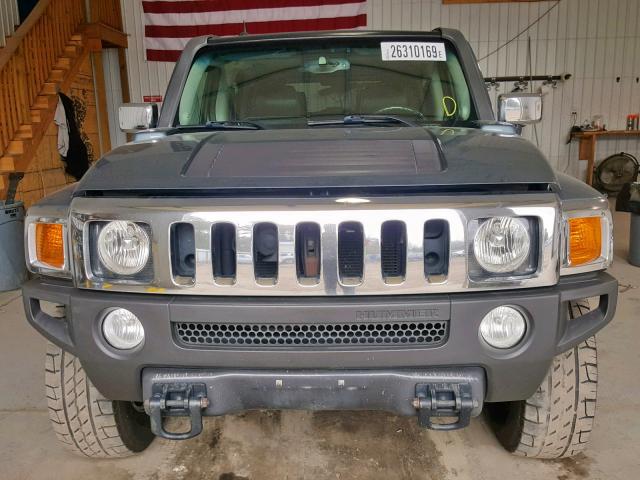 5GTDN13E778159845 - 2007 HUMMER H3 BLUE photo 9