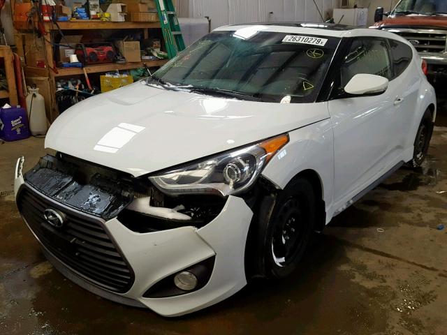 KMHTC6AE5GU297556 - 2016 HYUNDAI VELOSTER T WHITE photo 2