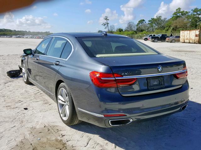 WBA7F2C54GG417488 - 2016 BMW 750 XI GRAY photo 3