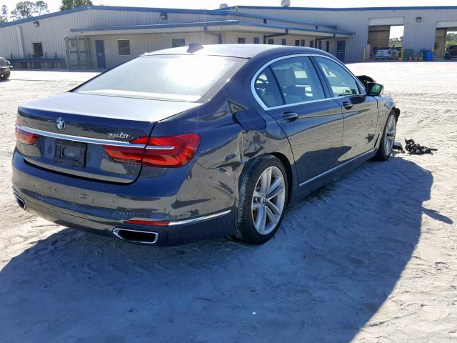 WBA7F2C54GG417488 - 2016 BMW 750 XI GRAY photo 4