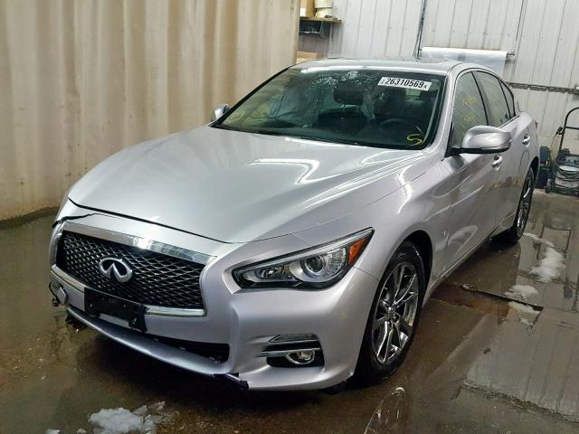 JN1BV7AR2FM419780 - 2015 INFINITI Q50 BASE SILVER photo 2