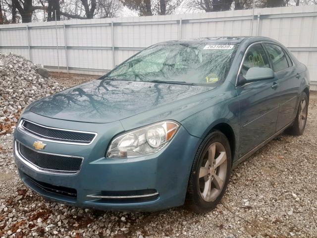 1G1ZJ57B99F252793 - 2009 CHEVROLET MALIBU 2LT GREEN photo 2