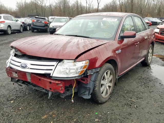 1FAHP27WX8G101463 - 2008 FORD TAURUS SEL RED photo 2