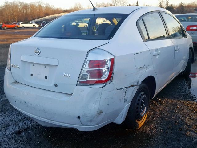 3N1AB61E87L659200 - 2007 NISSAN SENTRA 2.0 WHITE photo 4