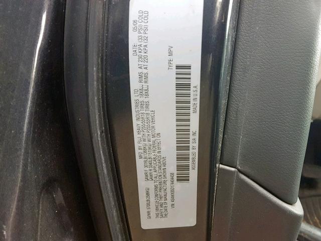 4S4WX85D174404438 - 2007 SUBARU B9 TRIBECA GRAY photo 10