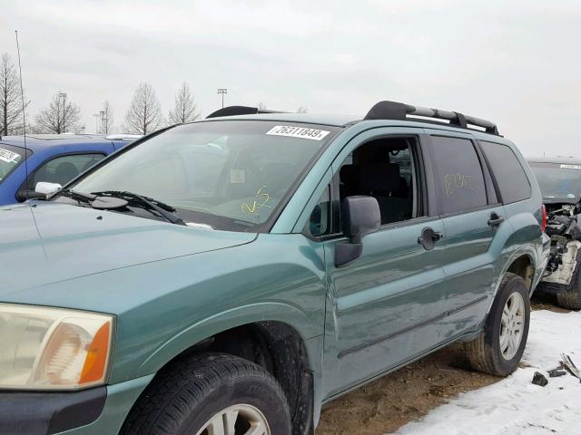 4A4MN21S34E069894 - 2004 MITSUBISHI ENDEAVOR L TEAL photo 10