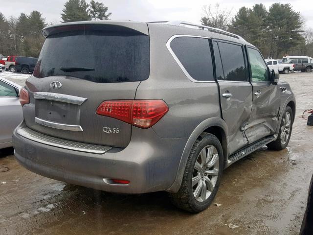 JN8AZ2NC9D9330749 - 2013 INFINITI QX56 GRAY photo 4