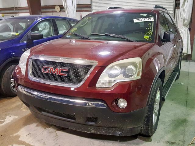 1GKER13768J222398 - 2008 GMC ACADIA SLE RED photo 2