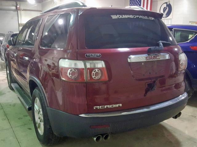 1GKER13768J222398 - 2008 GMC ACADIA SLE RED photo 3