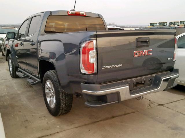 1GTG5BEA5F1160214 - 2015 GMC CANYON SLE CHARCOAL photo 3