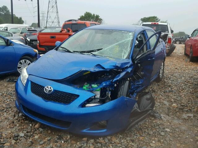 1NXBU4EE8AZ209601 - 2010 TOYOTA COROLLA BA BLUE photo 2