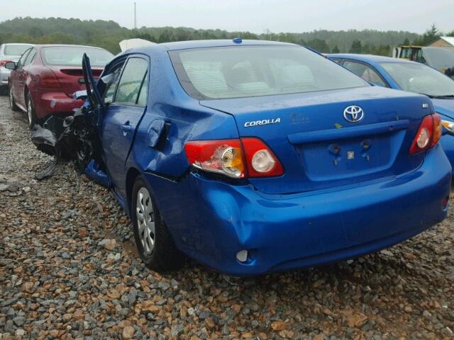 1NXBU4EE8AZ209601 - 2010 TOYOTA COROLLA BA BLUE photo 3