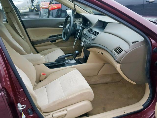 1HGCP2F44AA023955 - 2010 HONDA ACCORD LXP BURGUNDY photo 5