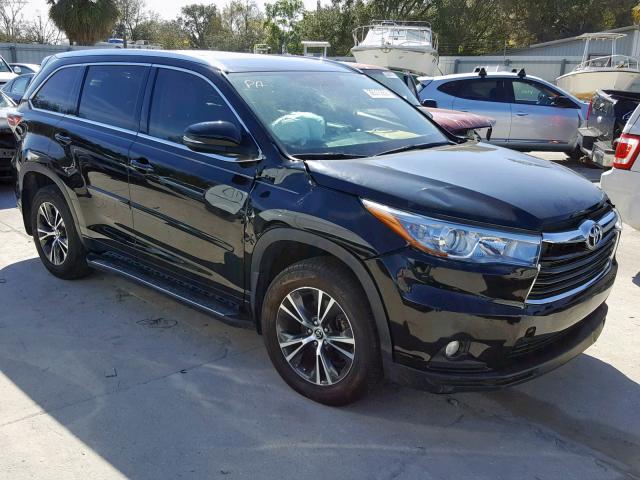 5TDKKRFH4GS128558 - 2016 TOYOTA HIGHLANDER BLACK photo 1