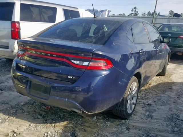 1C3CDFBA2DD323544 - 2013 DODGE DART SXT BLUE photo 4