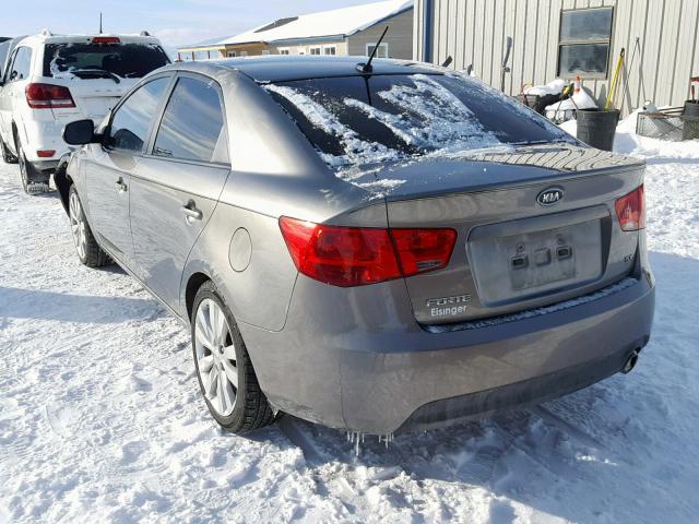 KNAFW4A33B5417477 - 2011 KIA FORTE SX GRAY photo 3