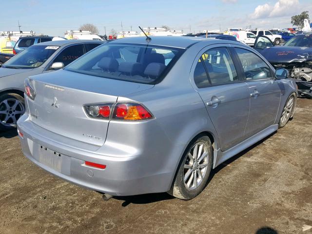 JA32U2FU7FU026940 - 2015 MITSUBISHI LANCER ES SILVER photo 4