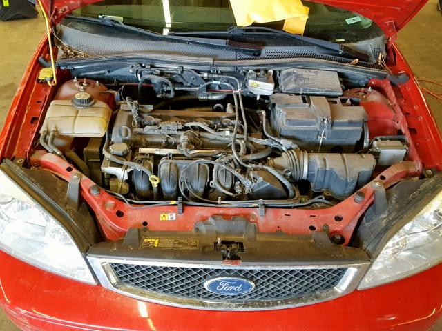 1FAFP37NX7W300747 - 2007 FORD FOCUS ZX5 RED photo 7