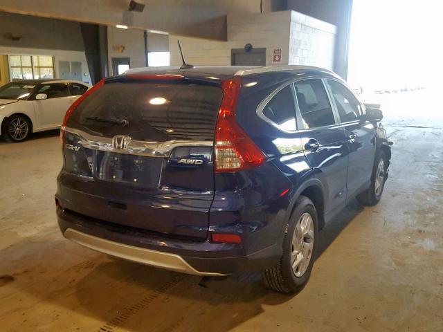 2HKRM4H73GH666304 - 2016 HONDA CR-V EXL BLUE photo 4