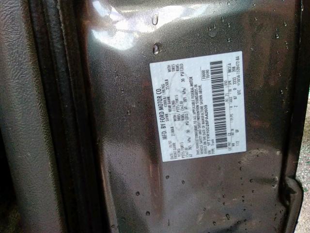 1FTYR10D28PA42609 - 2008 FORD RANGER CHARCOAL photo 10