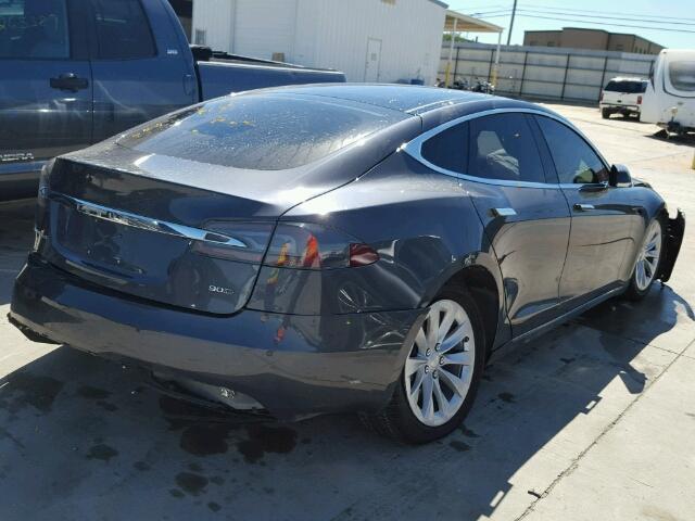 5YJSA1E20GF151681 - 2016 TESLA MODEL S GRAY photo 4