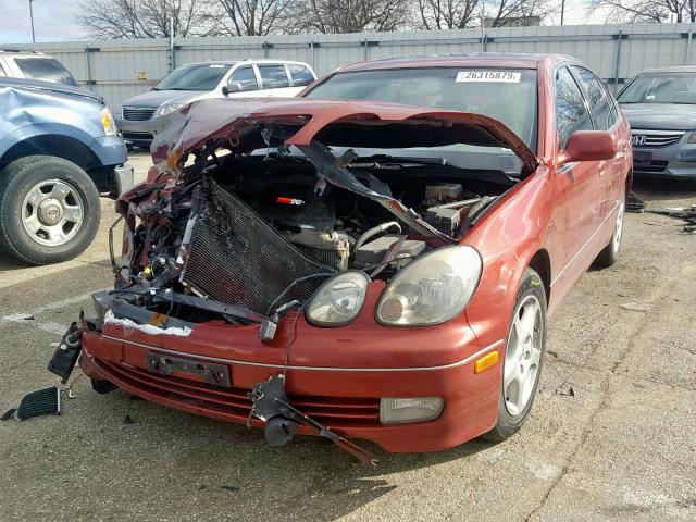 JT8BH68X2W0013569 - 1998 LEXUS GS 400 RED photo 2