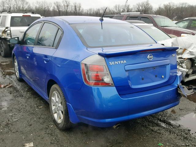 3N1AB6AP3AL601679 - 2010 NISSAN SENTRA 2.0 BLUE photo 3