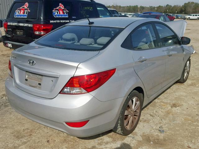 KMHCU4AE3DU306736 - 2013 HYUNDAI ACCENT GLS SILVER photo 4