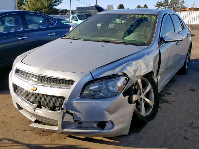 1G1ZC5EU3CF396961 - 2012 CHEVROLET MALIBU 1LT ვერცხლისფერი ფოტო 2