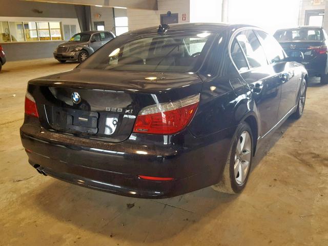 WBANV13588CZ51882 - 2008 BMW 528 XI BLACK photo 4