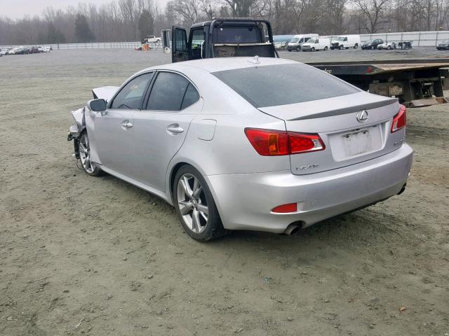 JTHBE262495021852 - 2009 LEXUS IS 350 SILVER photo 3