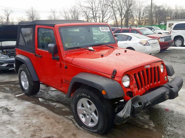 1C4AJWAG8HL725582 - 2017 JEEP WRANGLER S RED photo 1