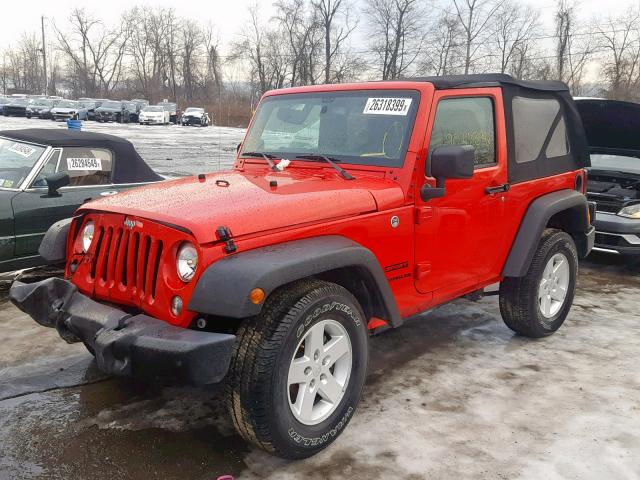 1C4AJWAG8HL725582 - 2017 JEEP WRANGLER S RED photo 2