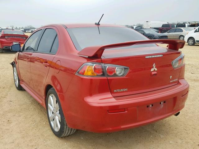 JA32U8FW2FU010469 - 2015 MITSUBISHI LANCER GT RED photo 3