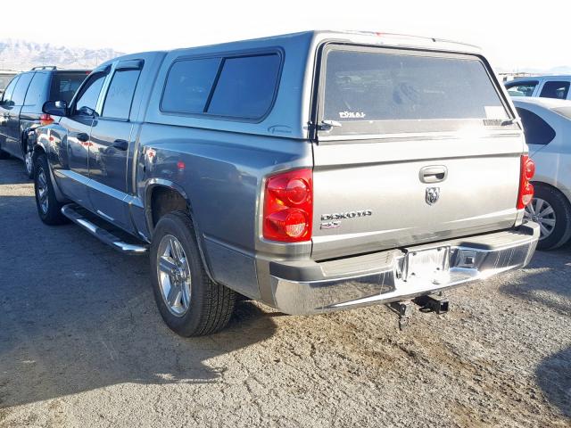 1D7HE48K25S273296 - 2005 DODGE DAKOTA QUA GRAY photo 3