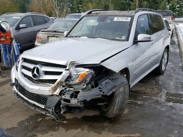 WDCGG0EB1EG209406 - 2014 MERCEDES-BENZ GLK 250 BL SILVER photo 2