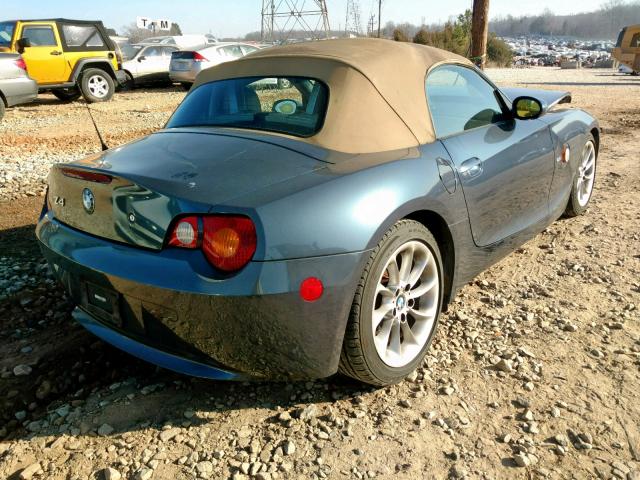 4USBT33403LR64854 - 2003 BMW Z4 2.5 BLUE photo 4