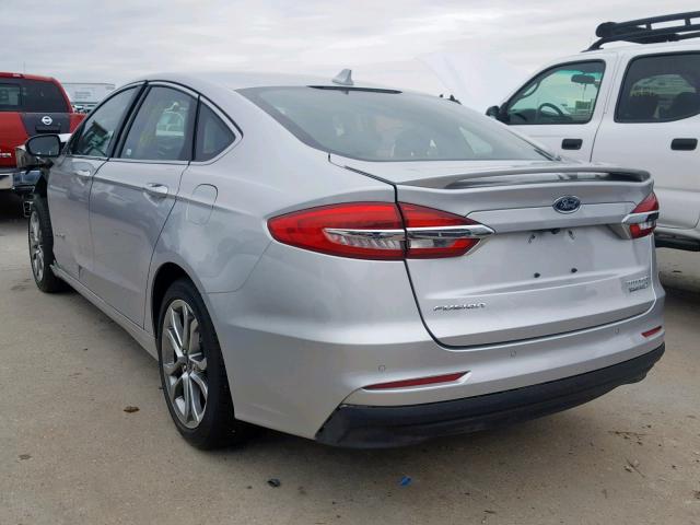 3FA6P0RU4KR118203 - 2019 FORD FUSION TIT SILVER photo 3