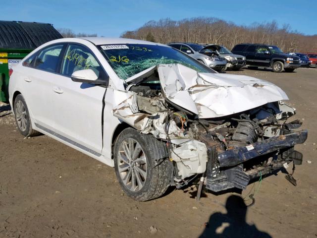 5NPE34AF2FH064995 - 2015 HYUNDAI SONATA SPO WHITE photo 1