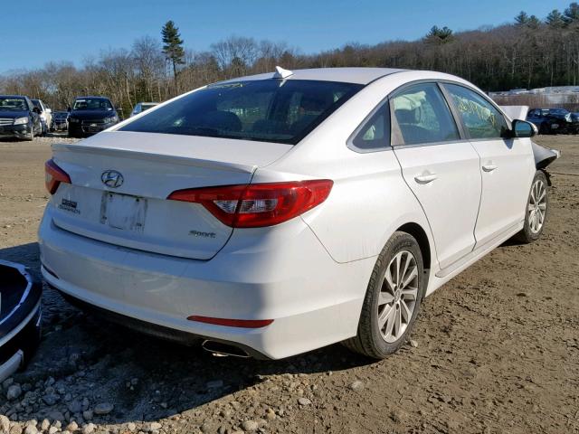 5NPE34AF2FH064995 - 2015 HYUNDAI SONATA SPO WHITE photo 4