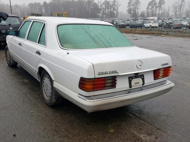 WDBCB35E4LA559691 - 1990 MERCEDES-BENZ 350 SDL WHITE photo 3