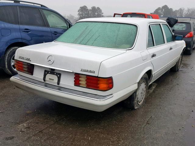 WDBCB35E4LA559691 - 1990 MERCEDES-BENZ 350 SDL WHITE photo 4