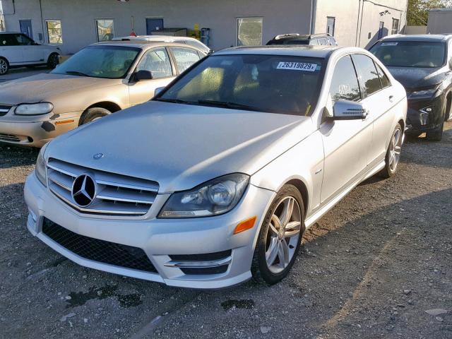 WDDGF4HB7CR213267 - 2012 MERCEDES-BENZ C 250 SILVER photo 2