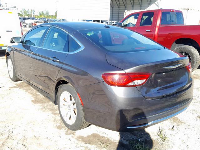 1C3CCCAB4FN713764 - 2015 CHRYSLER 200 LIMITE GRAY photo 3